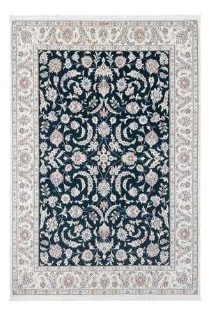 Persisk tæppe - Nain - Premium - 210 x 148 cm - mørkeblå