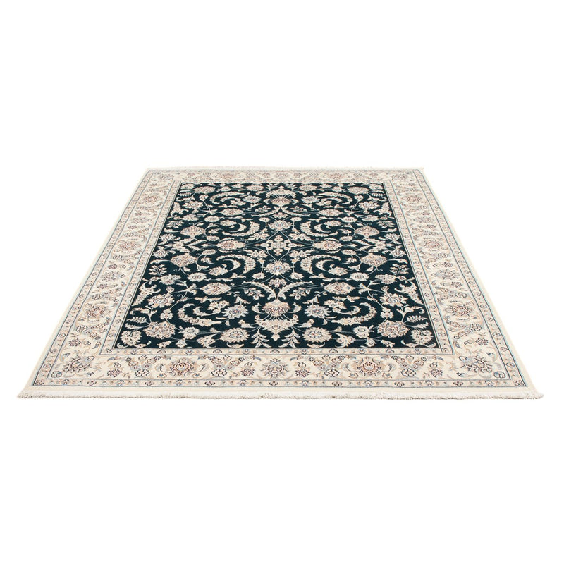 Persisk tæppe - Nain - Premium - 210 x 148 cm - mørkeblå
