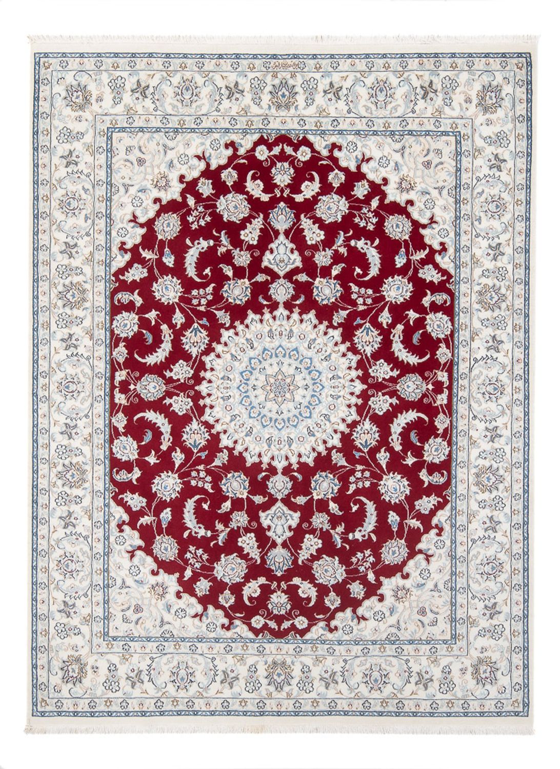 Persisk tæppe - Nain - Premium - 194 x 148 cm - rød