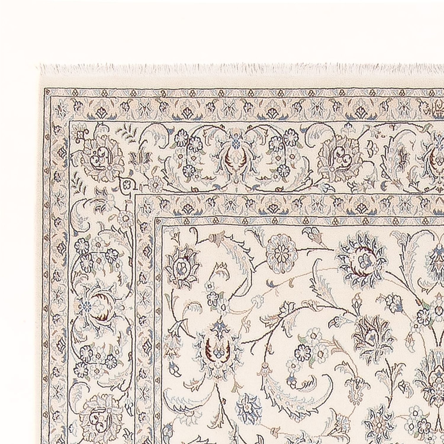 Persisk tæppe - Nain - Premium - 297 x 197 cm - creme