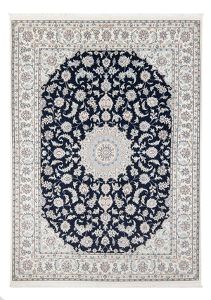 Persisk tæppe - Nain - Premium - 202 x 150 cm - mørkeblå