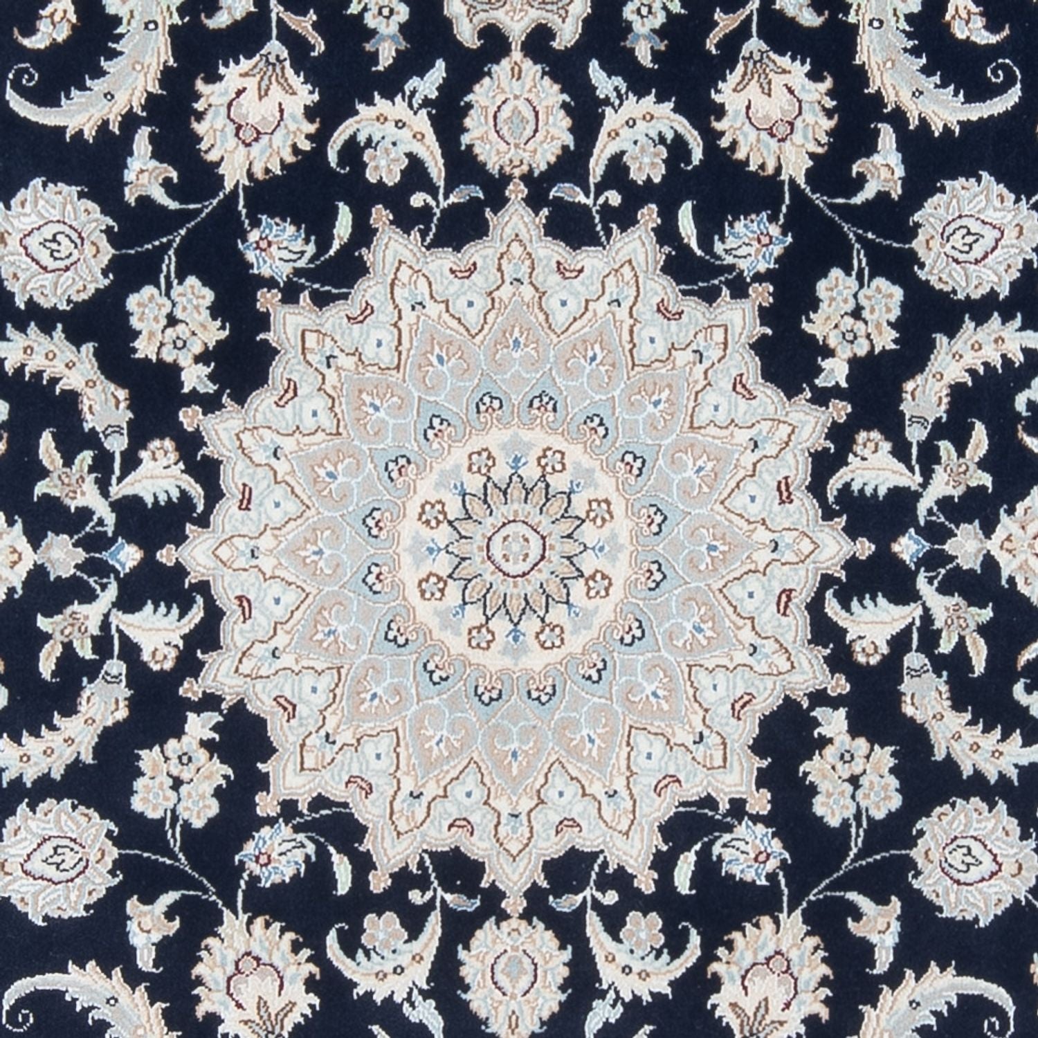 Persisk tæppe - Nain - Premium - 202 x 150 cm - mørkeblå