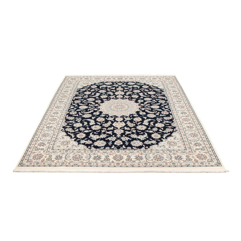 Persisk tæppe - Nain - Premium - 202 x 150 cm - mørkeblå