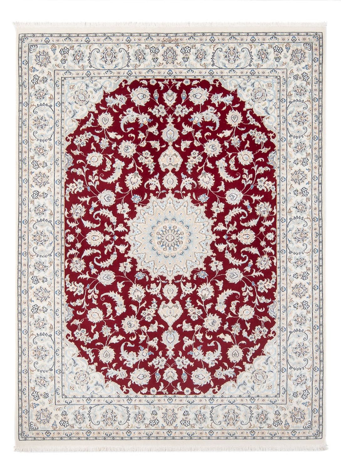 Persisk tæppe - Nain - Premium - 200 x 150 cm - rød