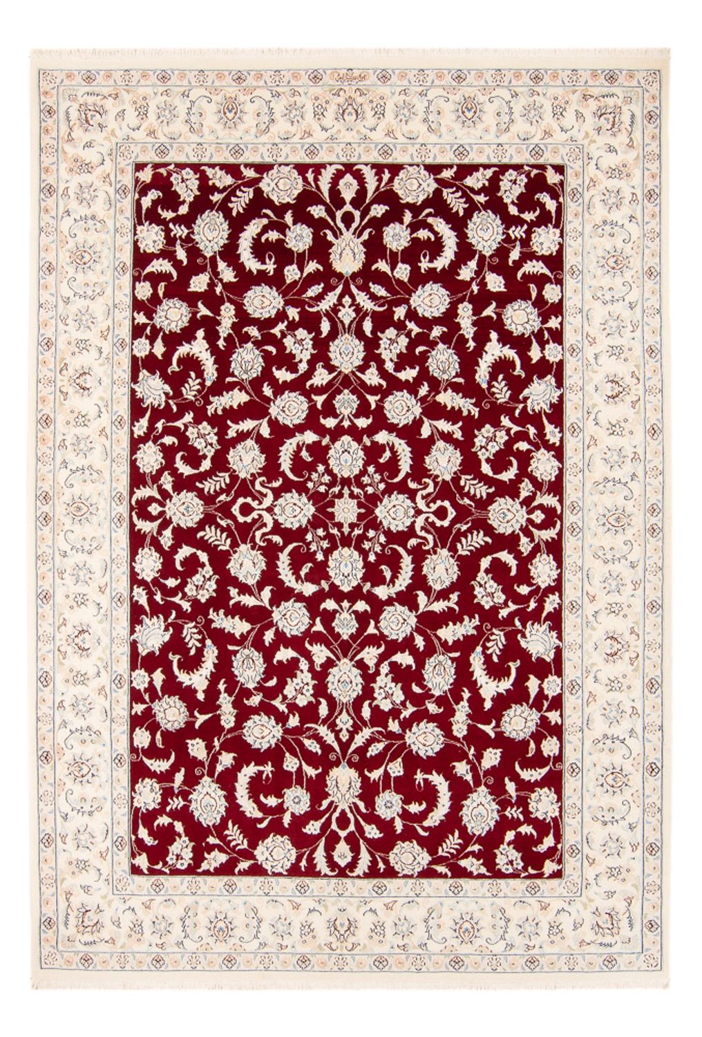 Persisk tæppe - Nain - 234 x 167 cm - rød