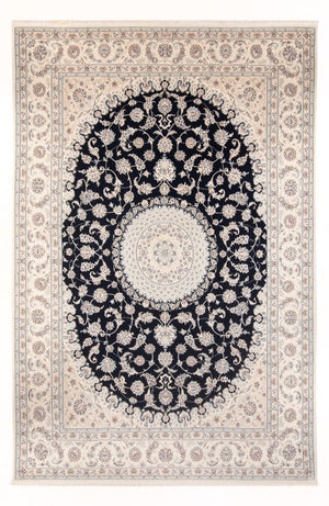 Persisk tæppe - Nain - Premium - 352 x 247 cm - mørkeblå