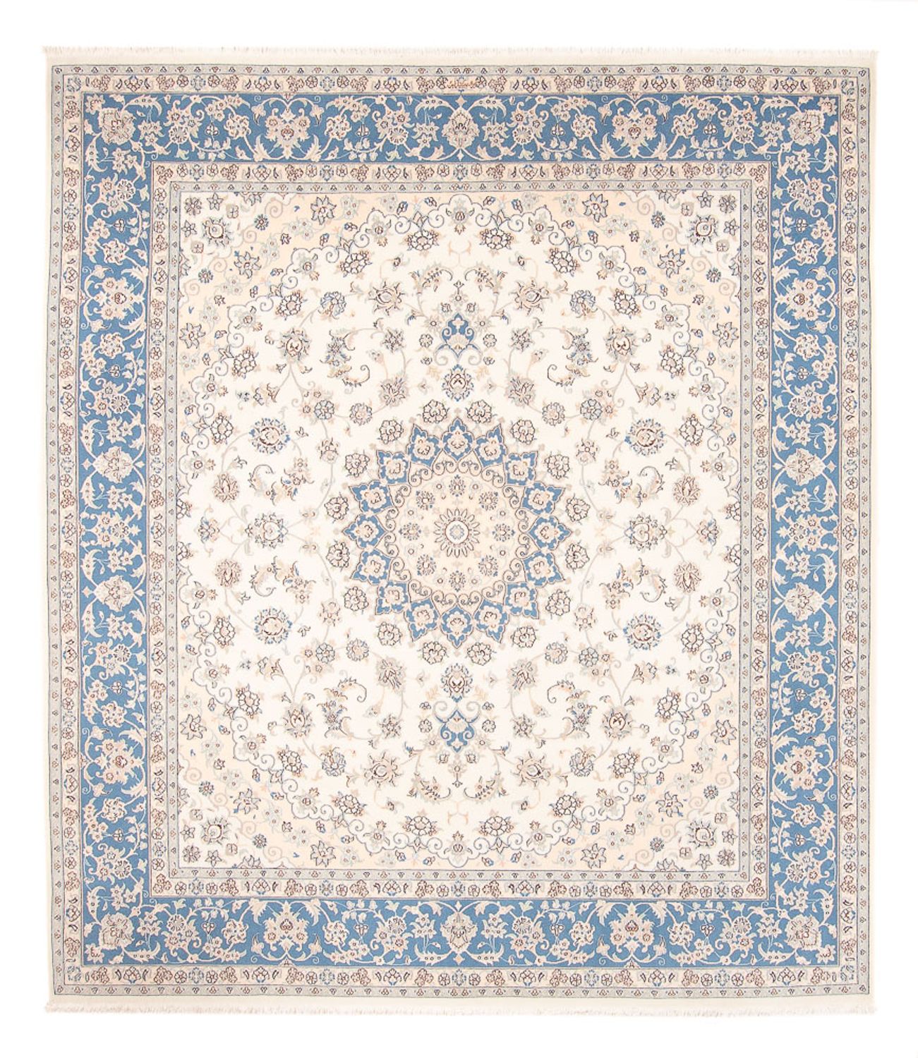 Persisk tæppe - Nain - 260 x 226 cm - creme