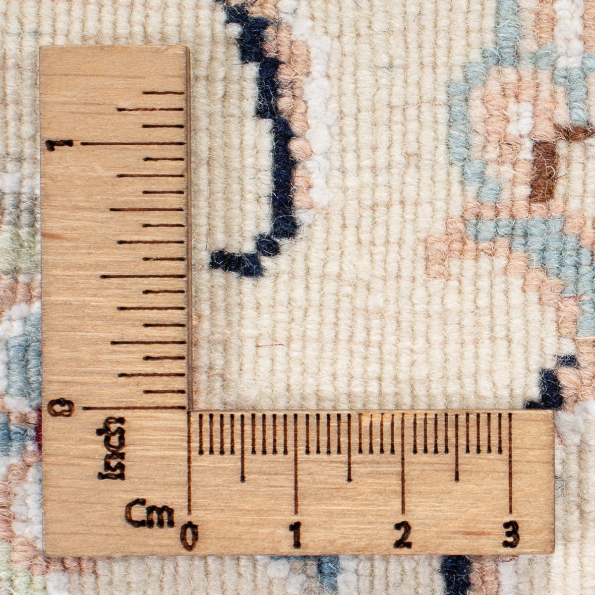 Persisk tæppe - Nain rundt  - 200 x 200 cm - blå