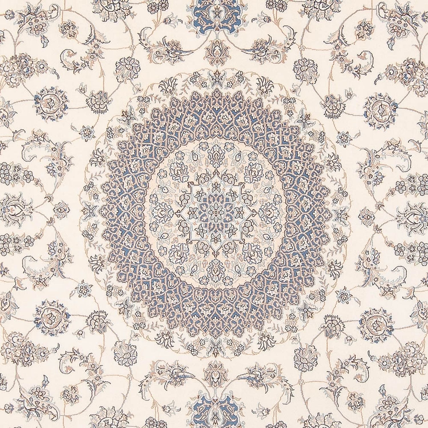 Persisk tæppe - Nain - Premium - 353 x 248 cm - creme
