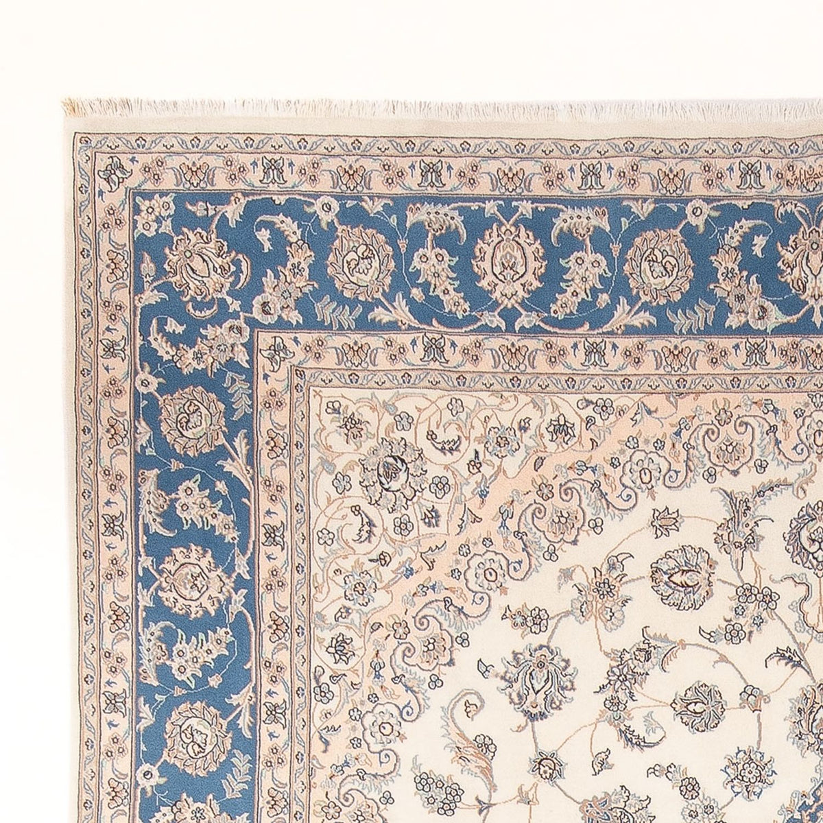 Persisk tæppe - Nain - Premium - 353 x 248 cm - creme