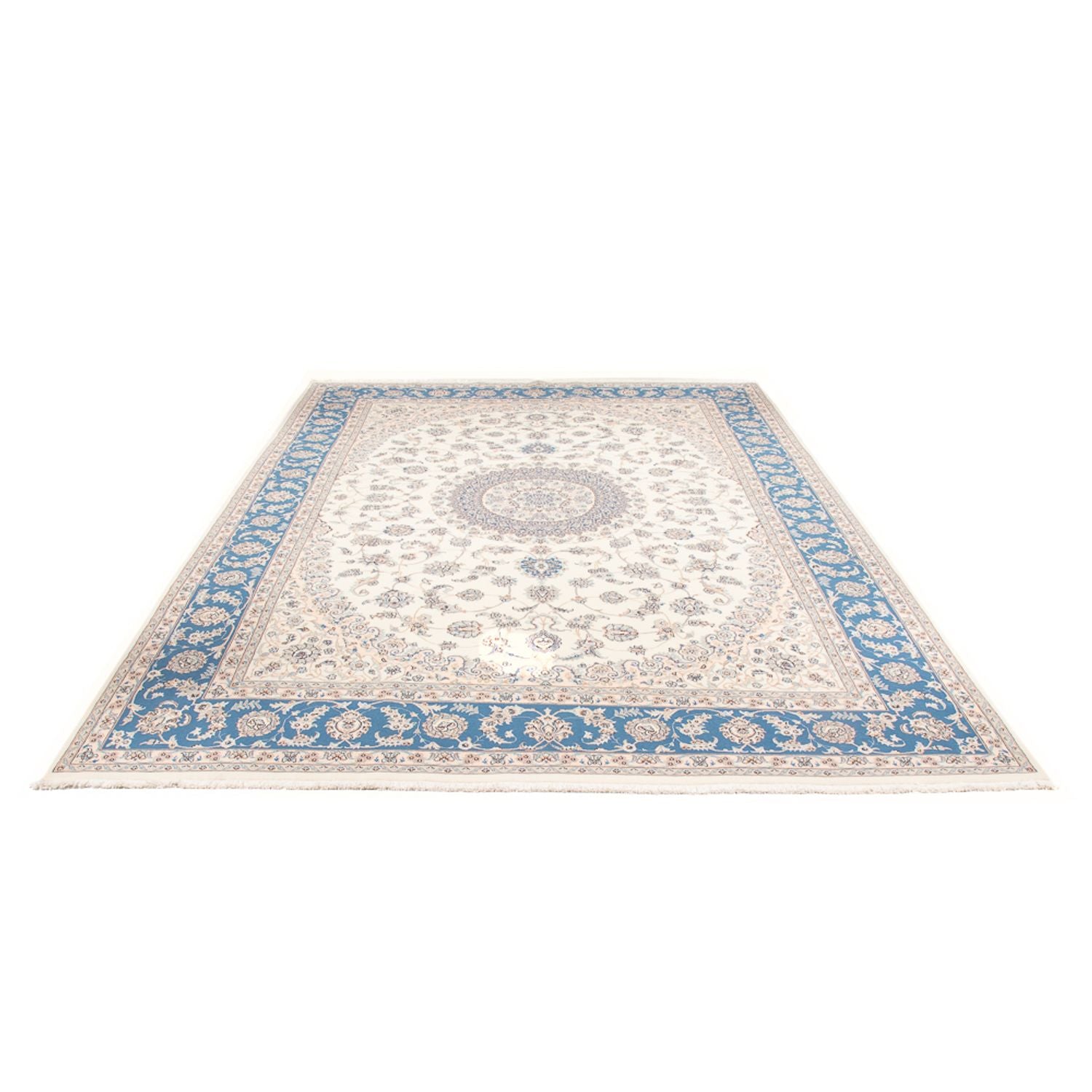 Persisk tæppe - Nain - Premium - 353 x 248 cm - creme