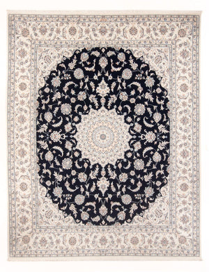 Persisk tæppe - Nain - Premium - 275 x 228 cm - mørkeblå