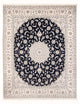 Persisk tæppe - Nain - Premium - 275 x 228 cm - mørkeblå