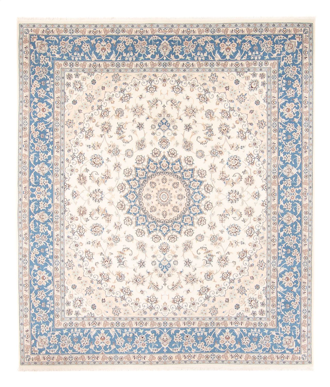 Persisk tæppe - Nain - 258 x 224 cm - creme