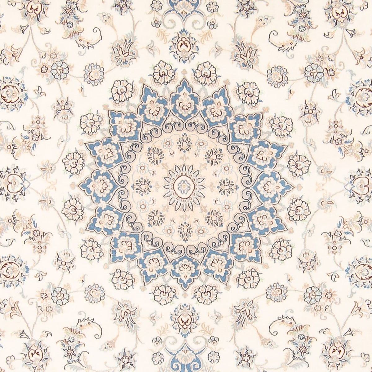 Persisk tæppe - Nain - 258 x 224 cm - creme