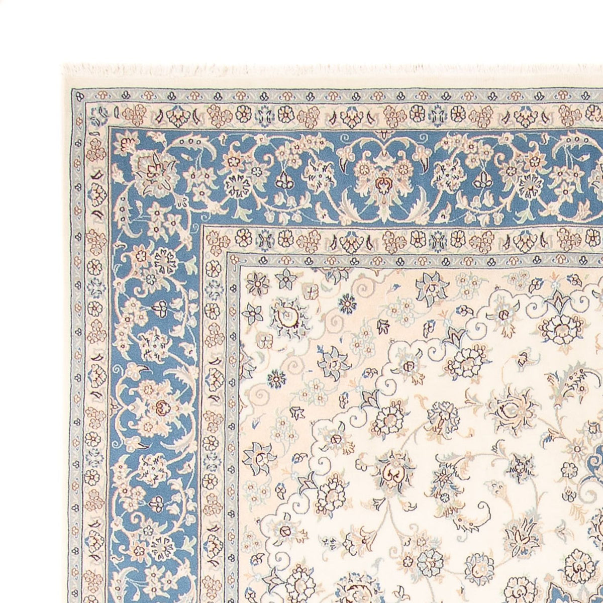 Persisk tæppe - Nain - 258 x 224 cm - creme