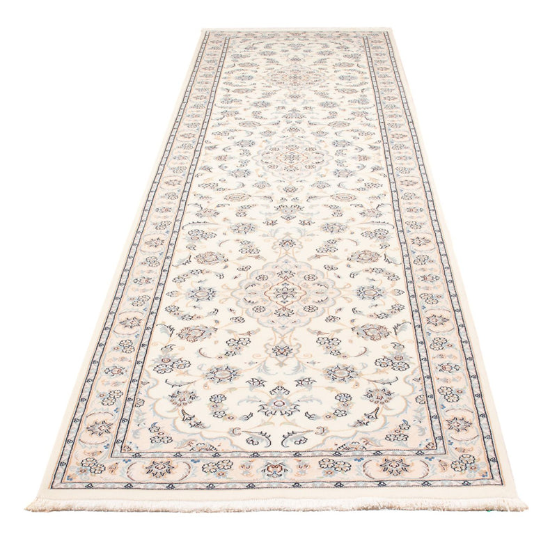 Løber Persisk tæppe - Nain - Premium - 350 x 87 cm - creme