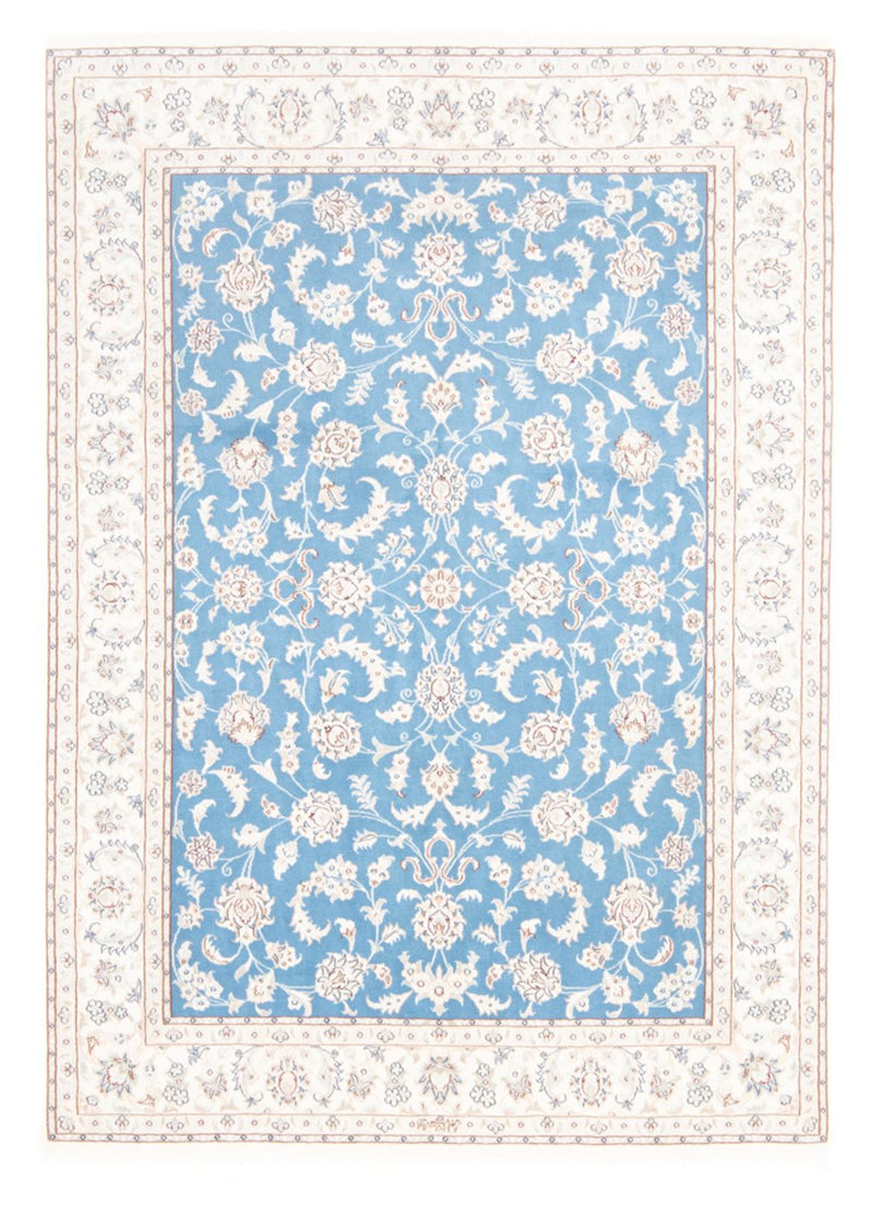 Persisk tæppe - Nain - Royal - 202 x 148 cm - lyseblå