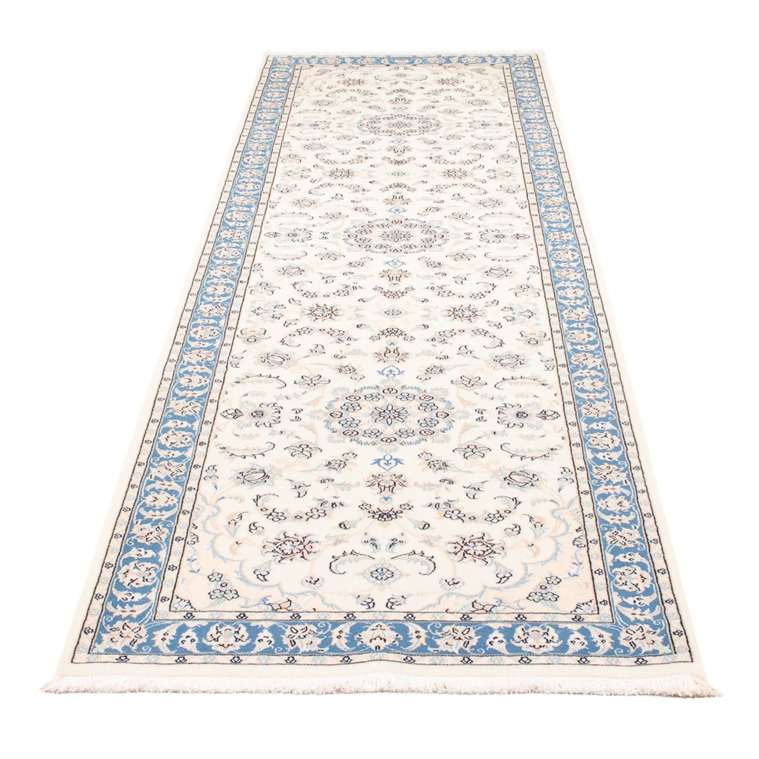 Løber Persisk tæppe - Nain - Premium - 290 x 82 cm - creme