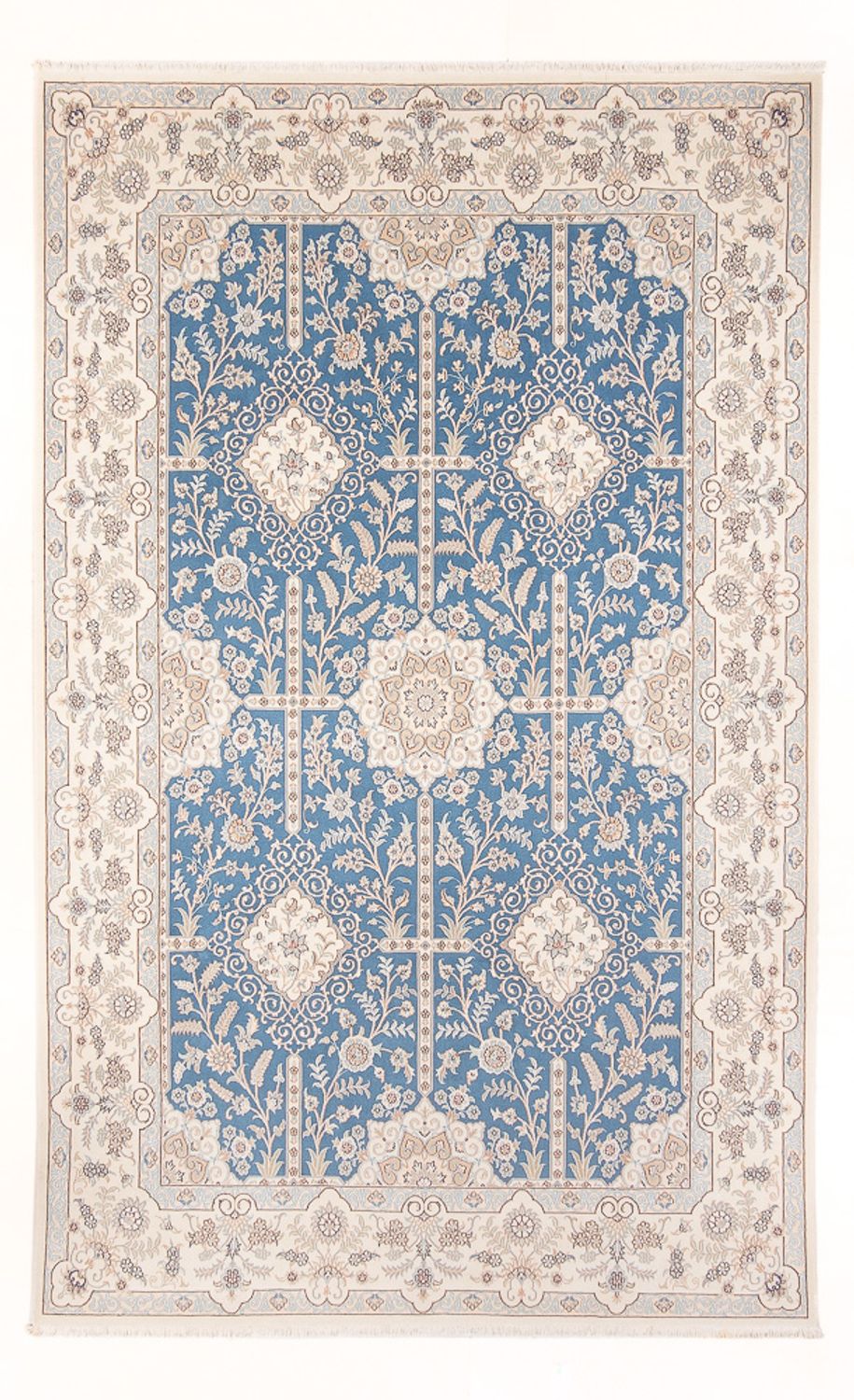 Persisk tæppe - Nain - Premium - 300 x 198 cm - lyseblå