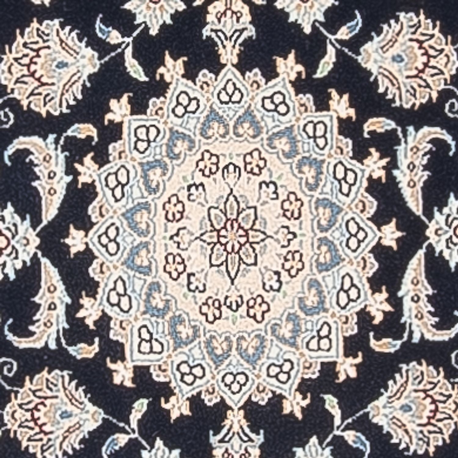 Løber Persisk tæppe - Nain - Premium - 250 x 78 cm - mørkeblå