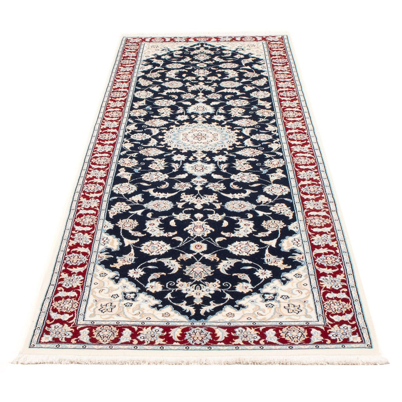 Løber Persisk tæppe - Nain - Premium - 250 x 78 cm - mørkeblå