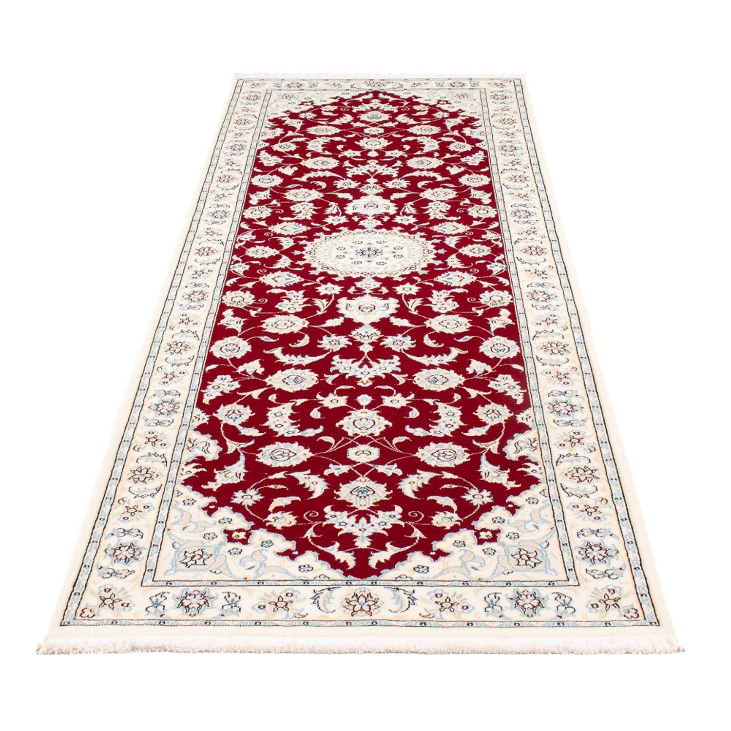 Løber Persisk tæppe - Nain - Premium - 248 x 82 cm - rød