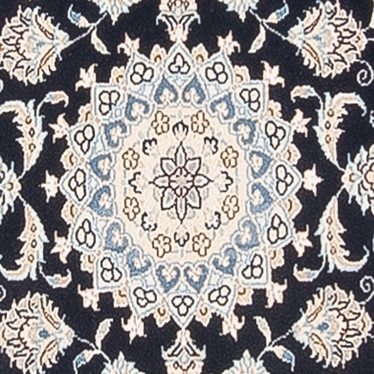 Løber Persisk tæppe - Nain - Premium - 250 x 80 cm - mørkeblå