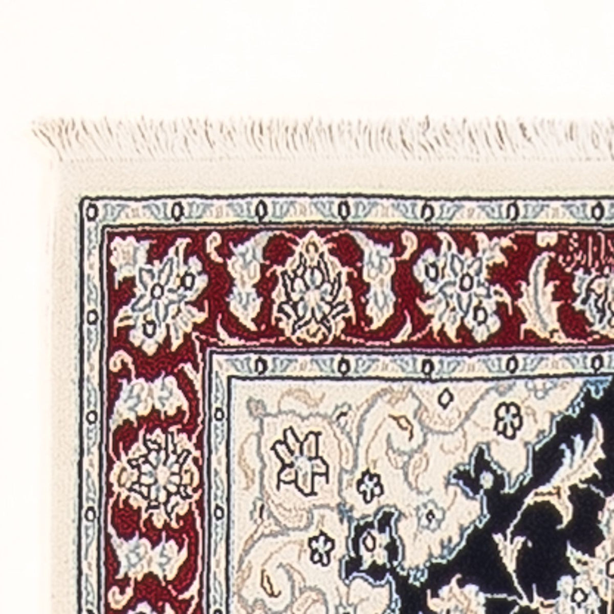 Løber Persisk tæppe - Nain - Premium - 250 x 80 cm - mørkeblå