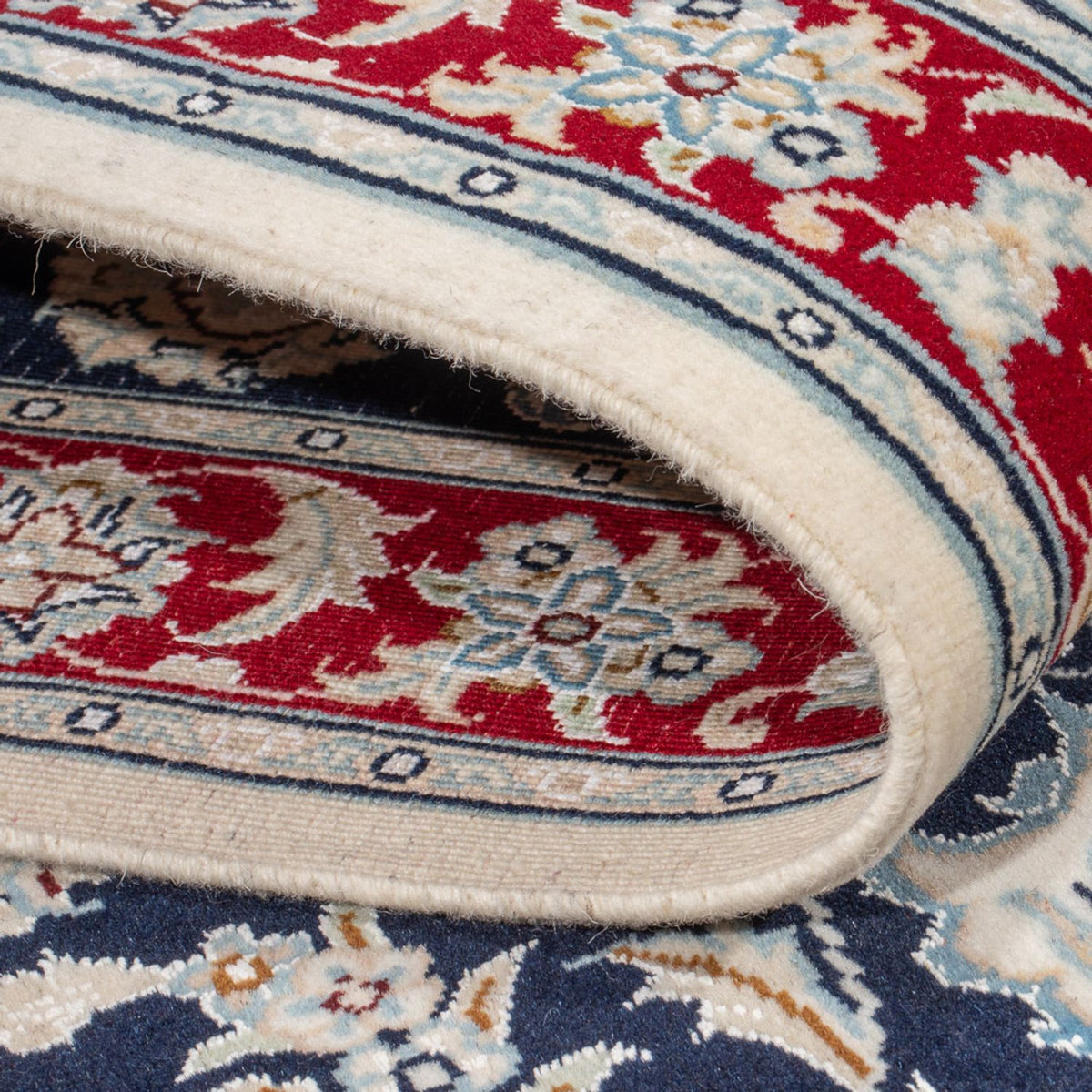 Løber Persisk tæppe - Nain - Premium - 250 x 80 cm - mørkeblå