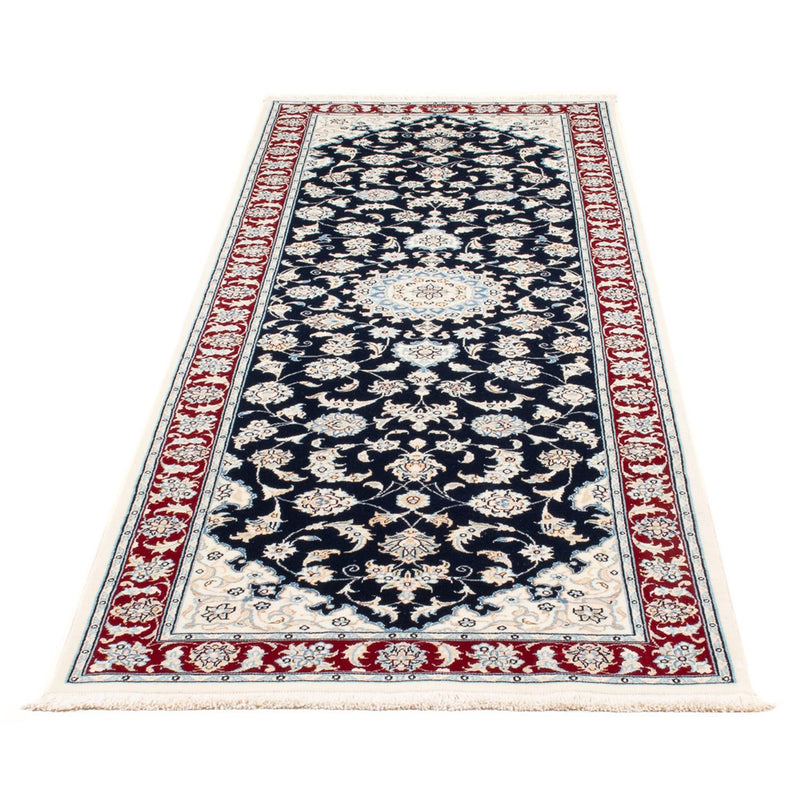 Løber Persisk tæppe - Nain - Premium - 250 x 80 cm - mørkeblå