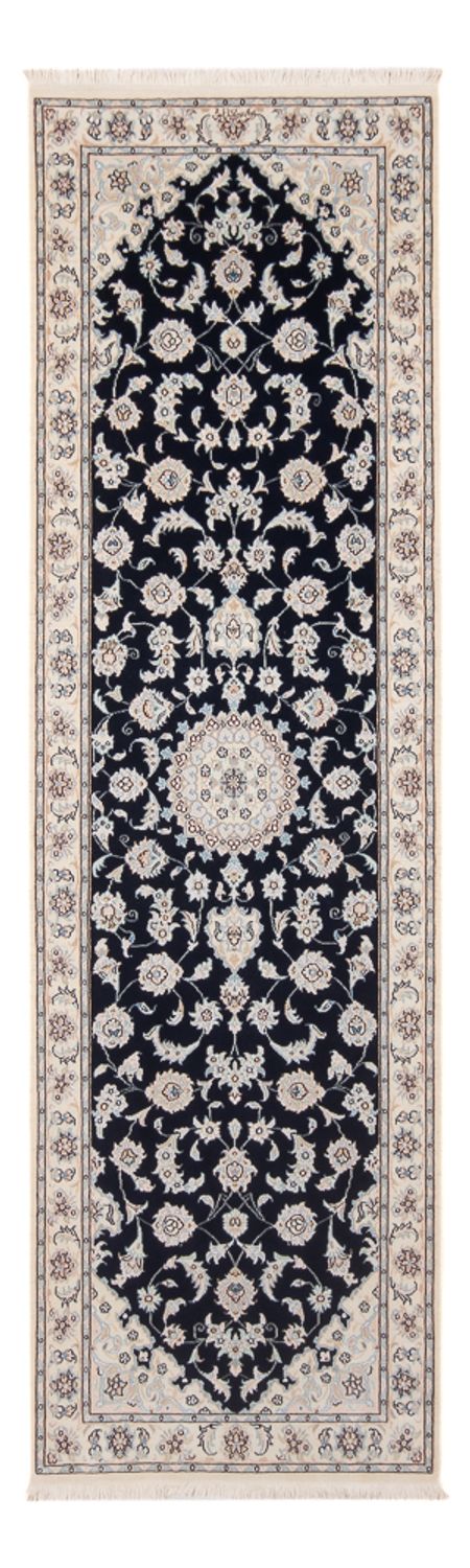 Løber Persisk tæppe - Nain - Premium - 253 x 81 cm - mørkeblå