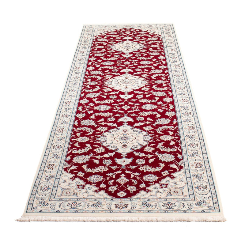 Løber Persisk tæppe - Nain - Premium - 298 x 80 cm - rød