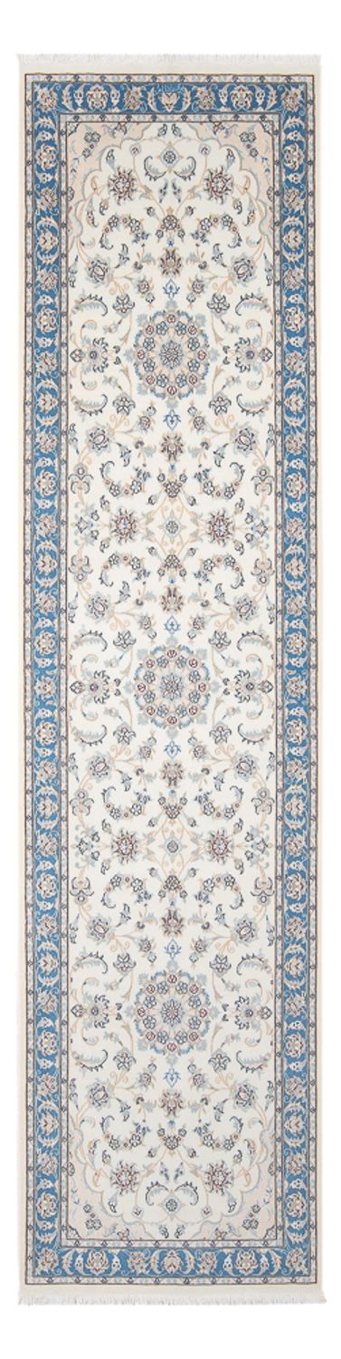 Løber Persisk tæppe - Nain - Premium - 305 x 82 cm - creme