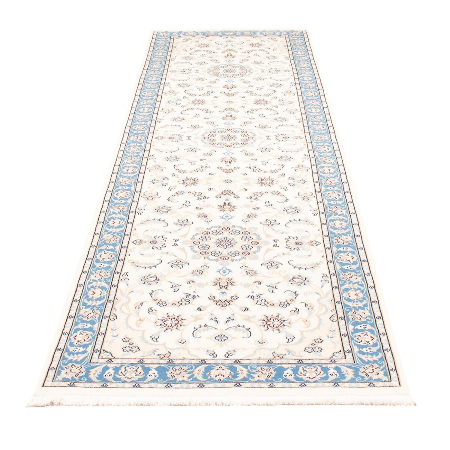 Løber Persisk tæppe - Nain - Premium - 305 x 82 cm - creme