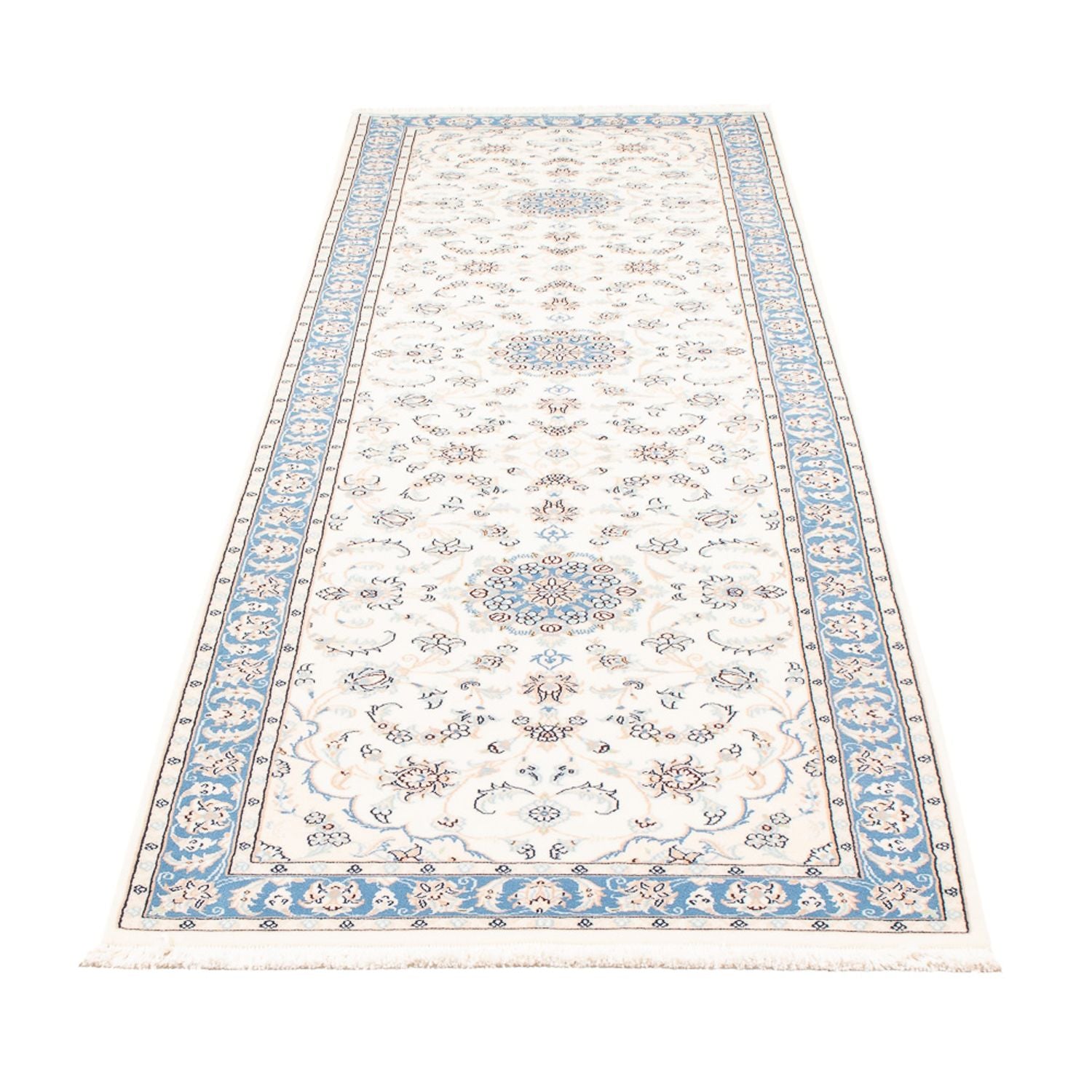 Løber Persisk tæppe - Nain - Premium - 288 x 80 cm - creme