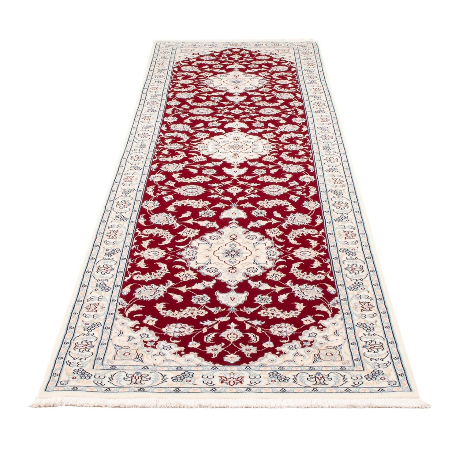 Løber Persisk tæppe - Nain - Premium - 300 x 82 cm - rød