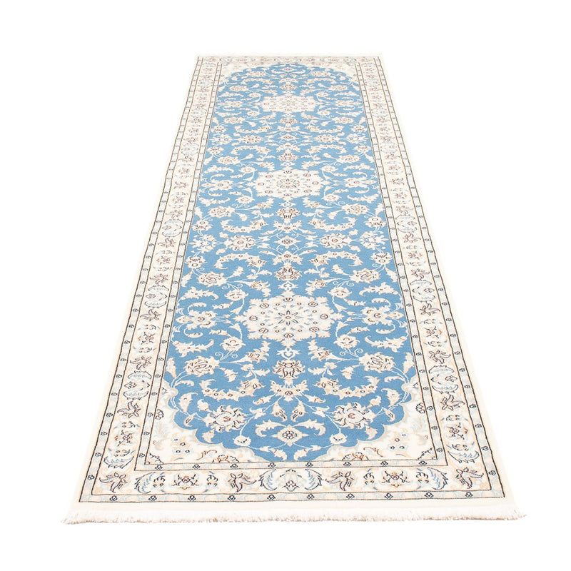 Løber Persisk tæppe - Nain - Premium - 300 x 80 cm - blå