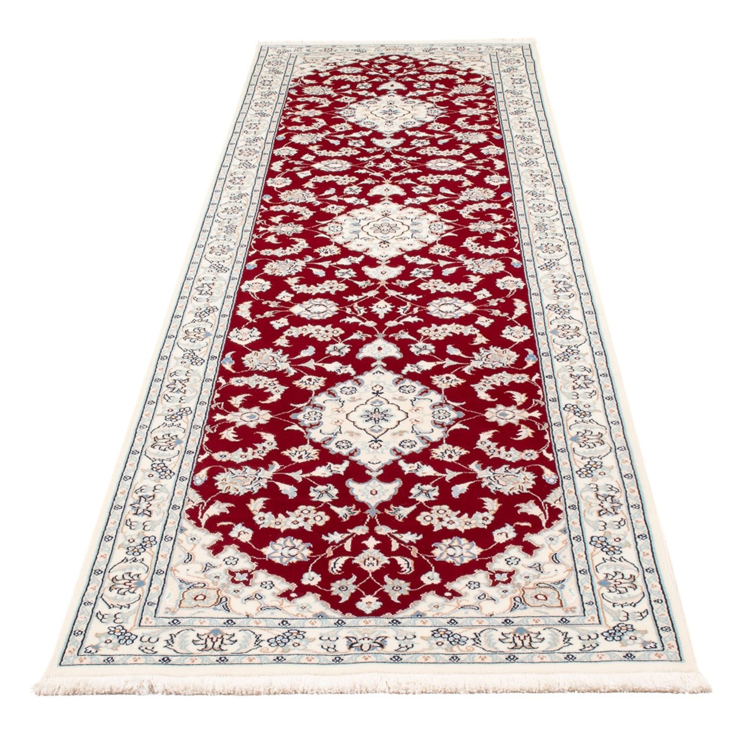 Løber Persisk tæppe - Nain - Premium - 290 x 80 cm - rød