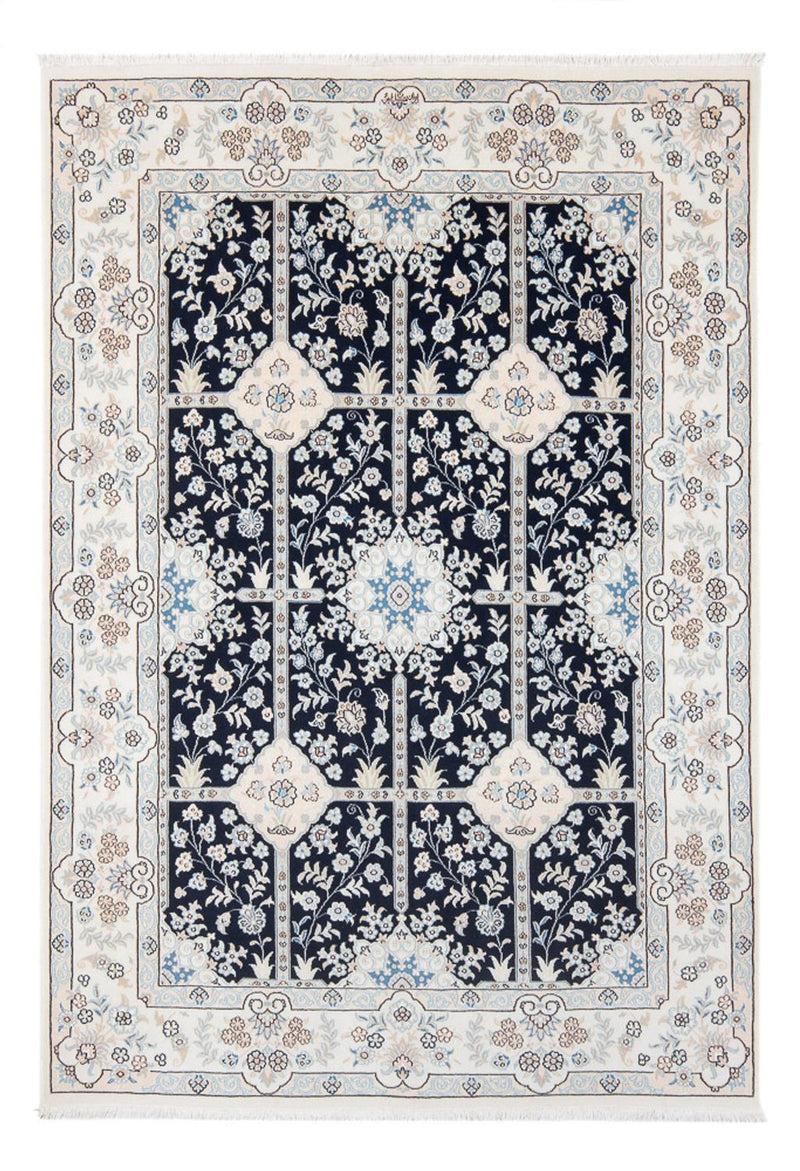 Persisk tæppe - Nain - Premium - 205 x 150 cm - mørkeblå