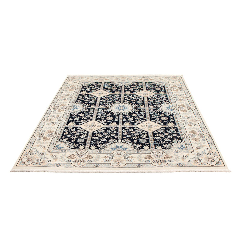 Persisk tæppe - Nain - Premium - 205 x 150 cm - mørkeblå