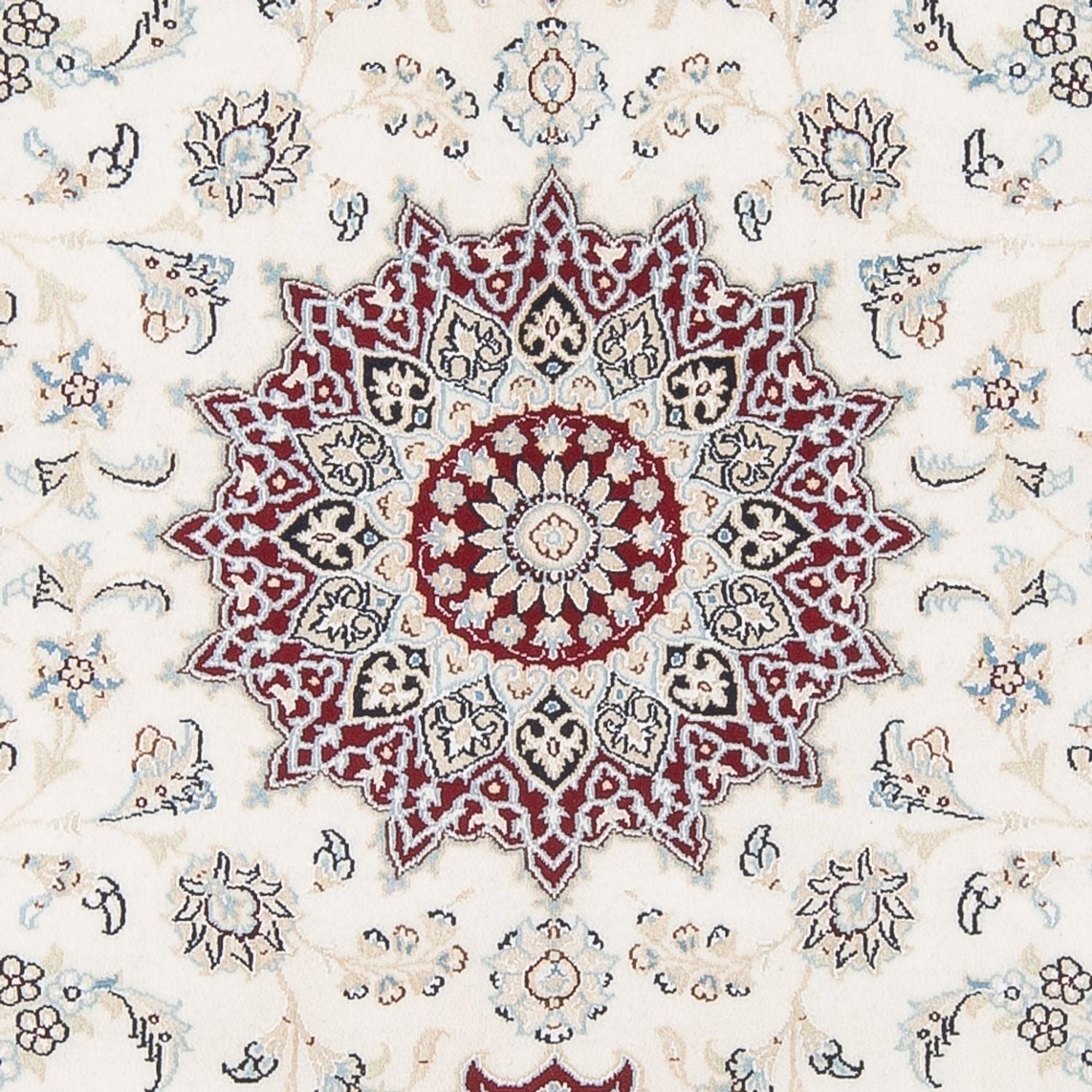 Persisk tæppe - Nain - Premium - 193 x 150 cm - creme