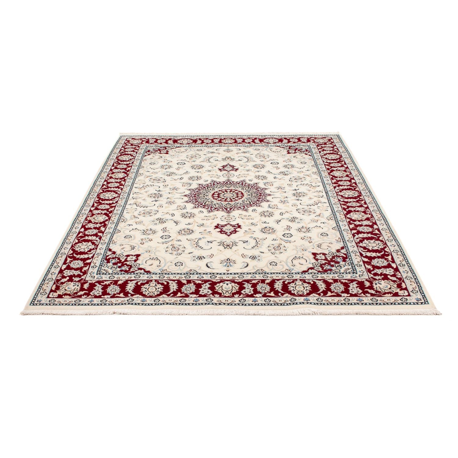 Persisk tæppe - Nain - Premium - 193 x 150 cm - creme