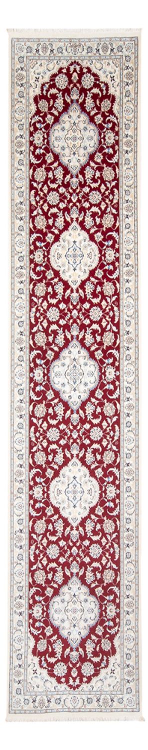 Løber Persisk tæppe - Nain - Premium - 382 x 89 cm - rød