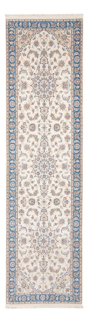 Løber Persisk tæppe - Nain - Premium - 296 x 90 cm - creme
