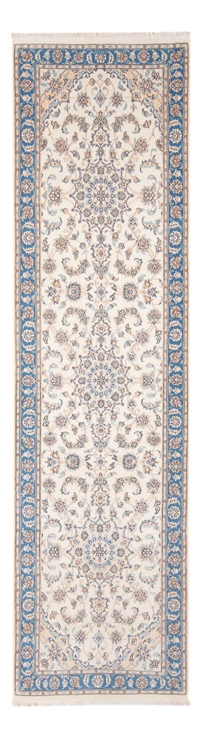 Løber Persisk tæppe - Nain - Premium - 296 x 90 cm - creme