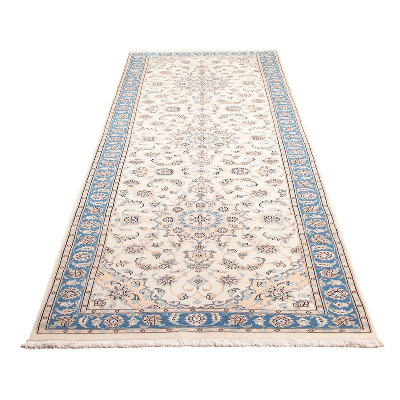 Løber Persisk tæppe - Nain - Premium - 296 x 90 cm - creme