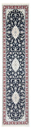 Løber Persisk tæppe - Nain - Premium - 347 x 87 cm - mørkeblå