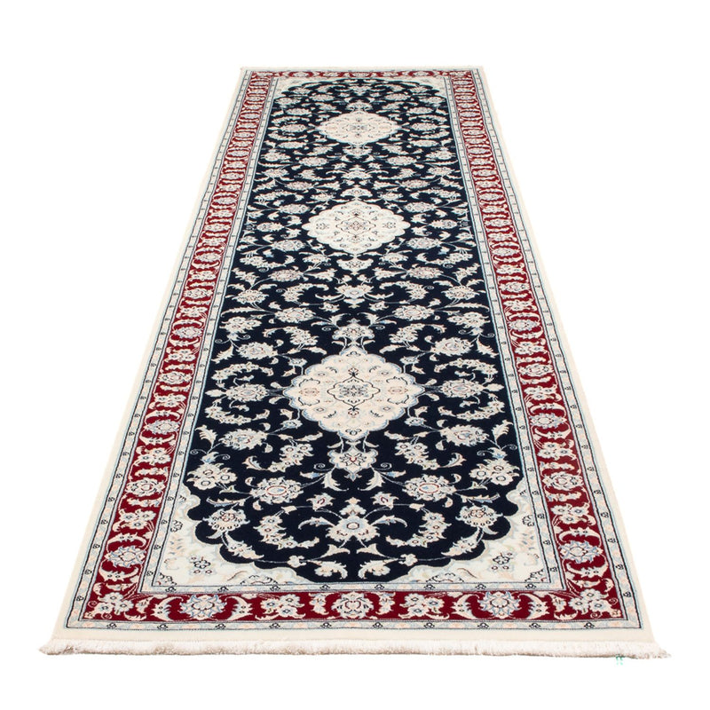 Løber Persisk tæppe - Nain - Premium - 347 x 87 cm - mørkeblå