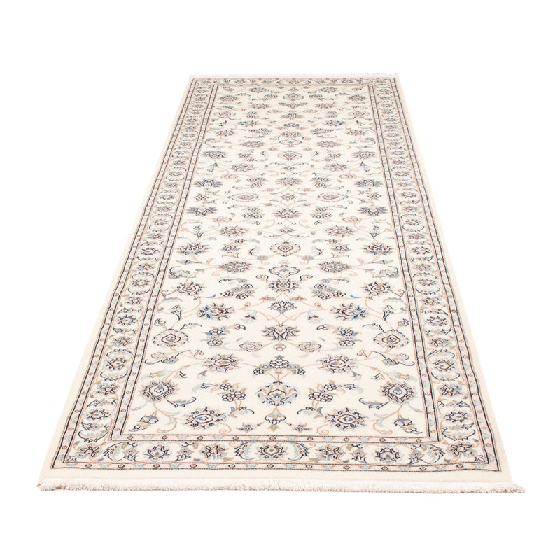 Løber Persisk tæppe - Nain - Premium - 296 x 88 cm - creme